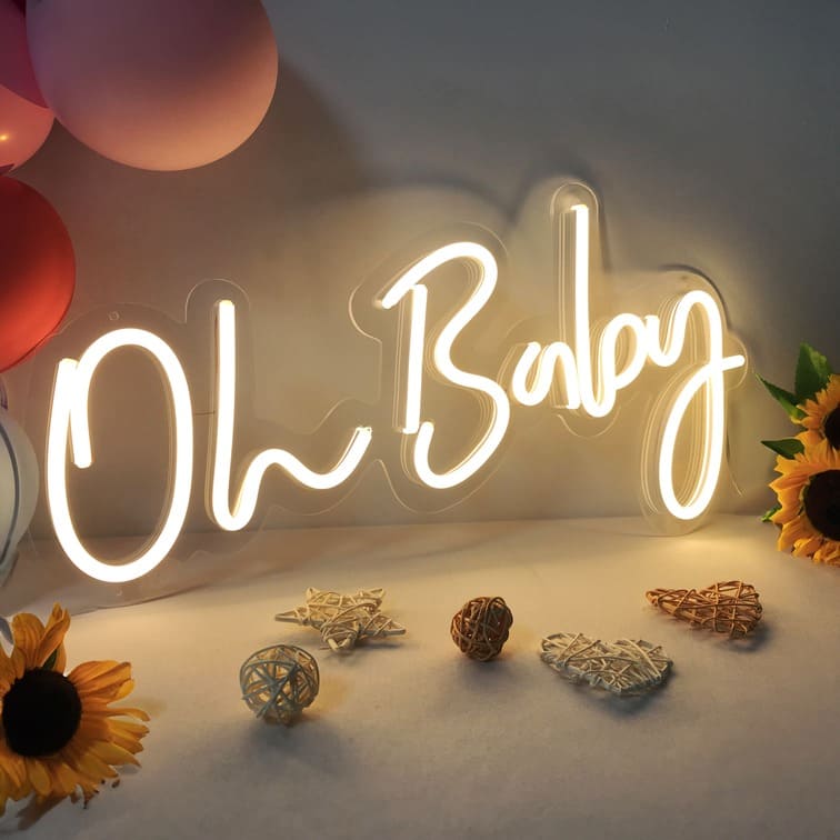 LED neoninė dekoracija MODERNI FORMA "OH BABY"